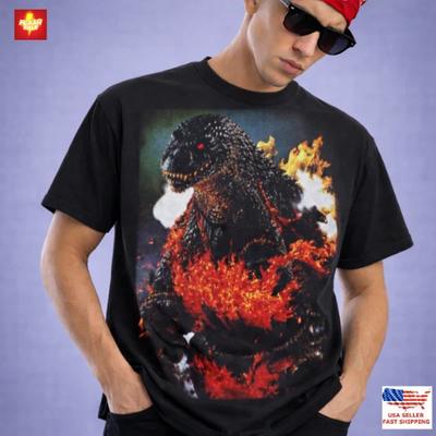 Godzilla Unisex Grafik-T-Shirt Monsterfilm-T-Shirt