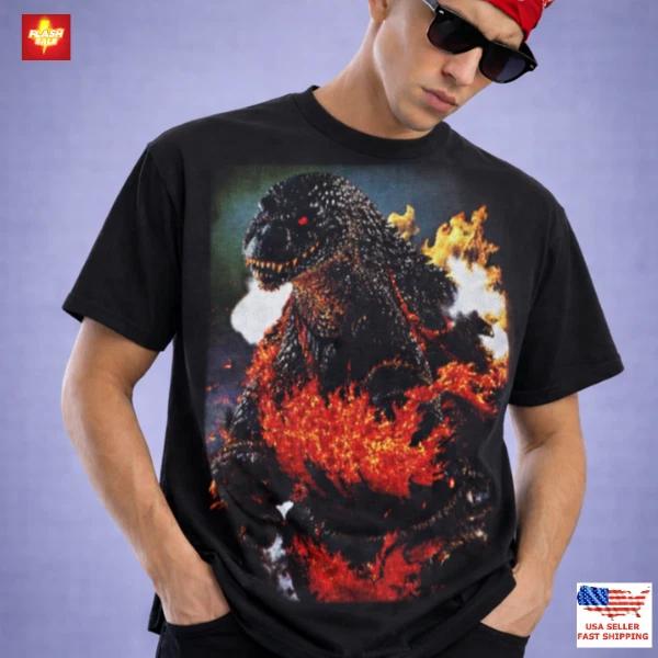 Унисекс графическая футболка Годзилла, футболка с изображением монстра из фильма 4XL