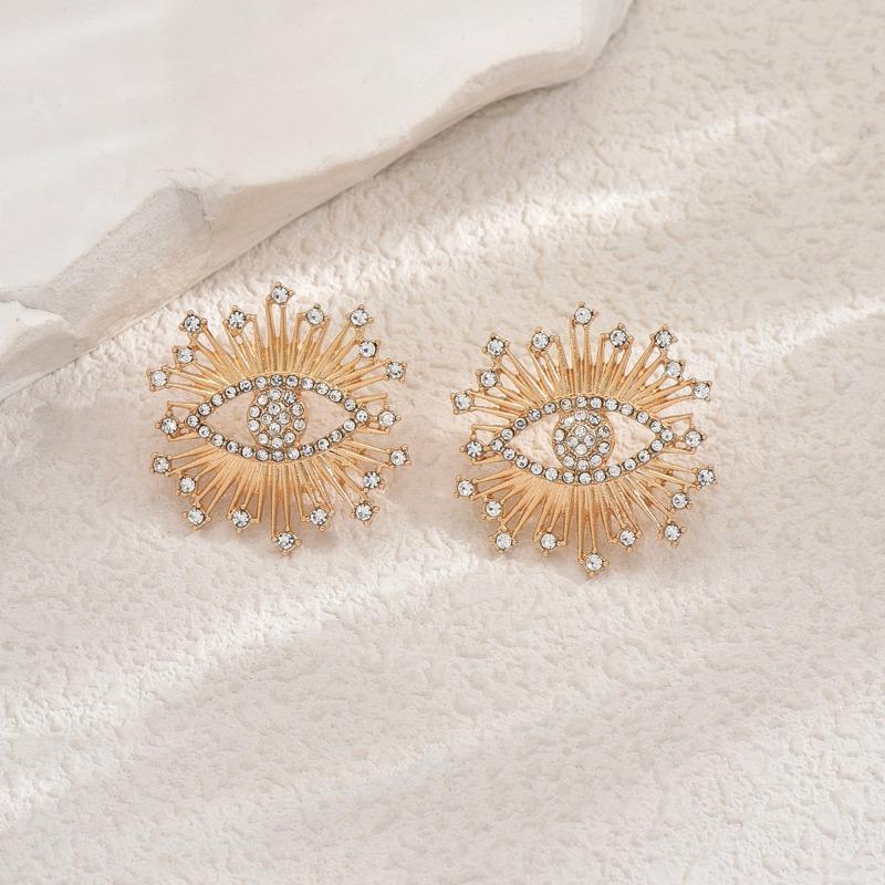 Women's Earrings Sun Eyes Earrings Niche Design Sense Light Luxury High Sense Star Love Earrings