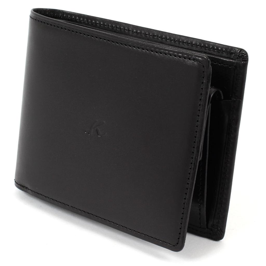 Calf Bifold Wallet RH0591 Black 15151 [Kitamura] [Black]