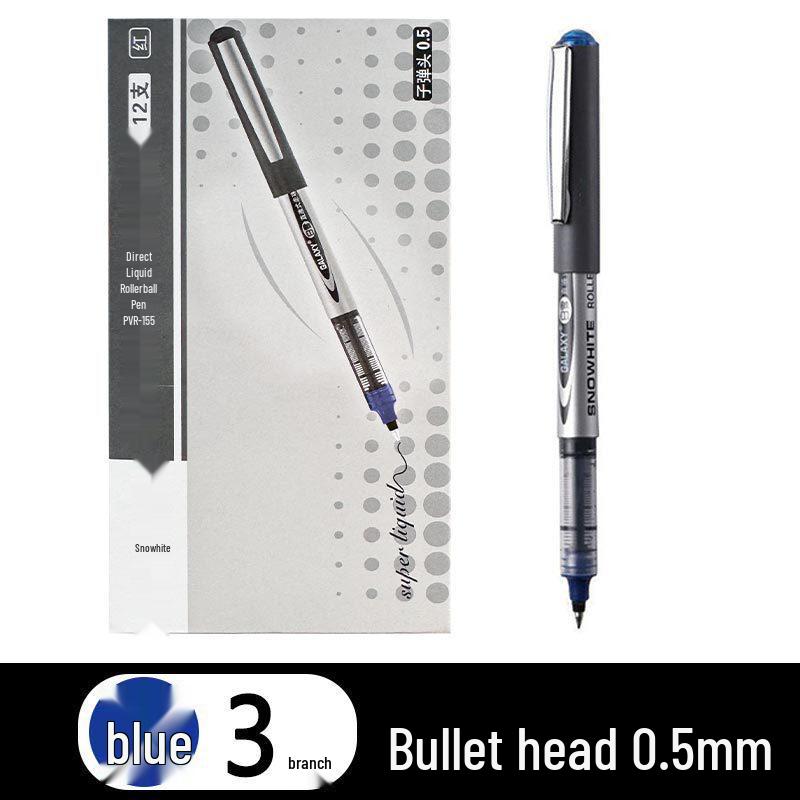 Snow White Quick-Dry Ink Rollerball Pen for Students and Business Use