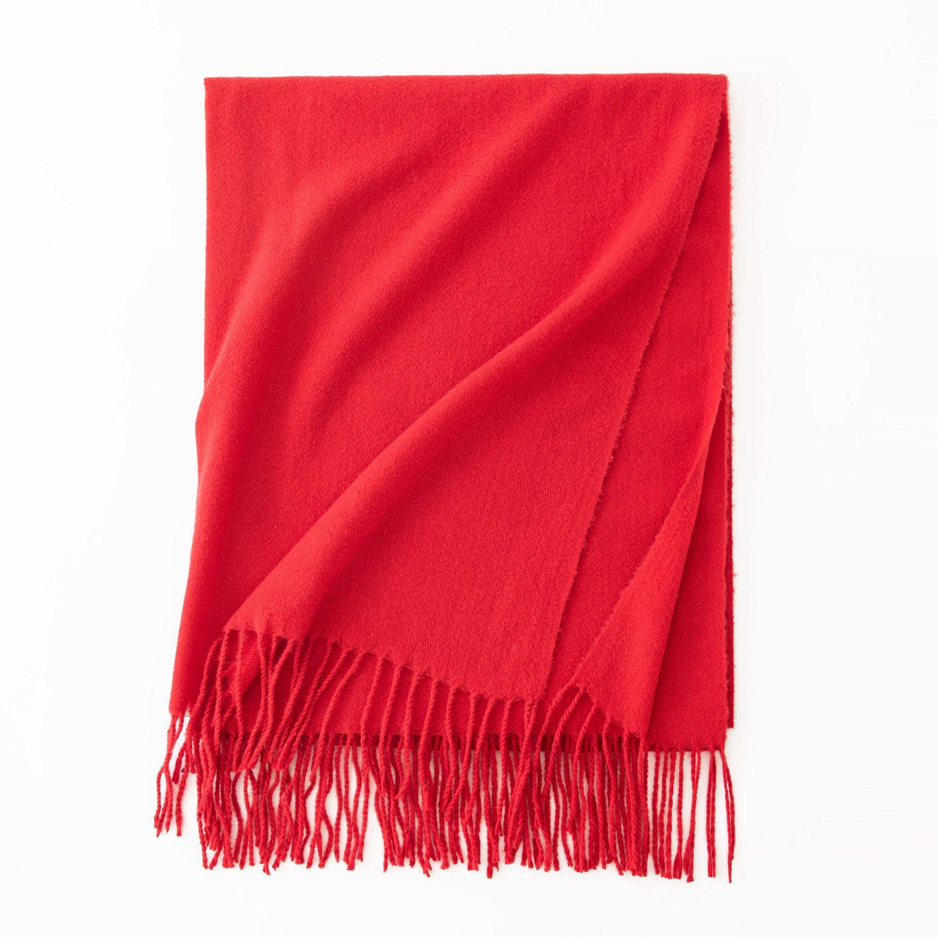

Cashmere Feel Solid Color Women S Imitation Cashmere Scarf Spring Atmosphere Korean Versatile Medium And Long Shawl Scarf 78*190CM