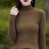 Pure Cotton Half Turtleneck Pit Sweater for Women In Autumn and Winter New Base Shirt Long-sleeved Sweater