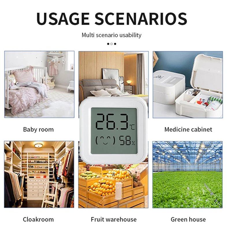 A34R For Smart Home Control Compatible Zigbee 3.0 Temperature Humidity Sensor Featuring LCD Display