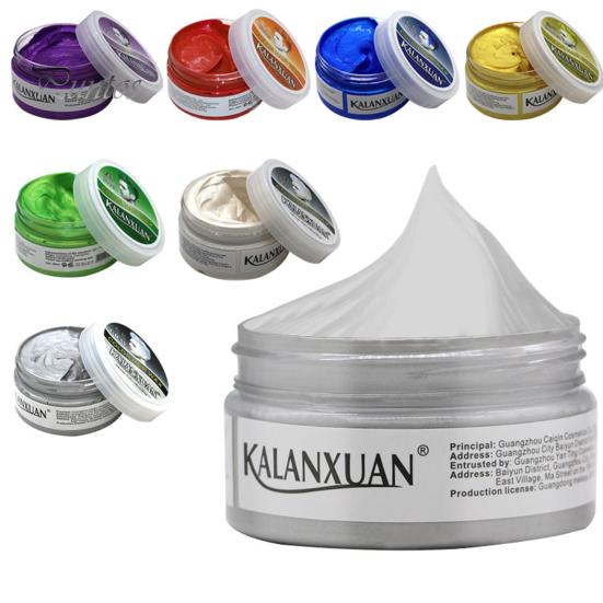 Hair Wax Long Lasting No Discoloration Fashionable Cream Temporary Color Hairstyle for Cosplay