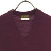 Yves Saint Laurent Wool V Neck Knit Vest 2 Purple Women Used