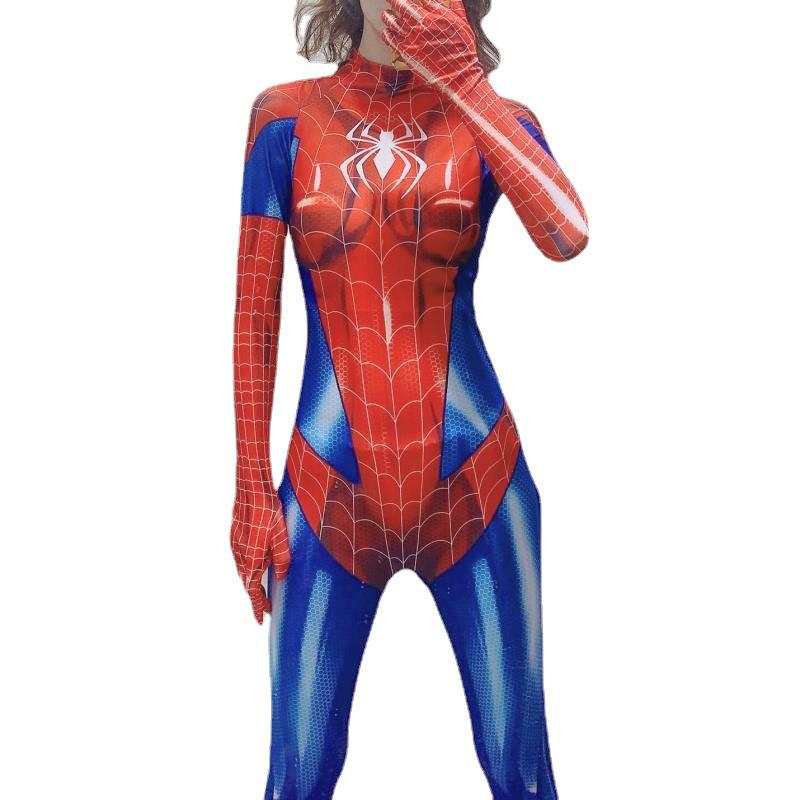 Dámský černý cosplay overal MJ: Skvělý kostým pavouka pro dospělé na hraní rolí
