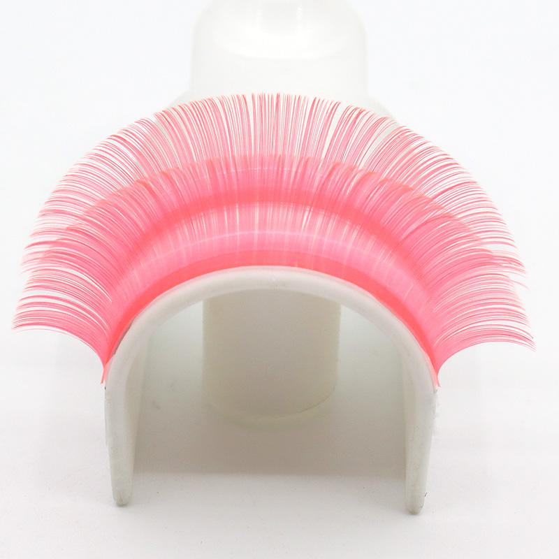New Fluorescent Pink Colour Single Grafted False Eyelashes Soft Natural 12 Rows of Large Capacity Luminous Eye Makeup Tools