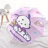 Purple Ice Cream Pochacco Automatic Opening and Closing Umbrella, Lightweight 3-Fold, With Cute Cartoon Characters, Suitable for Home, Outdoor and Dai