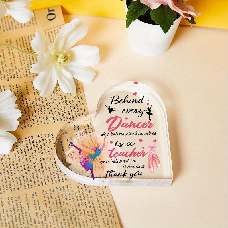 Dance Teacher Heart Souvenir - Elegant Acrylic Appreciation Gift for Instructors