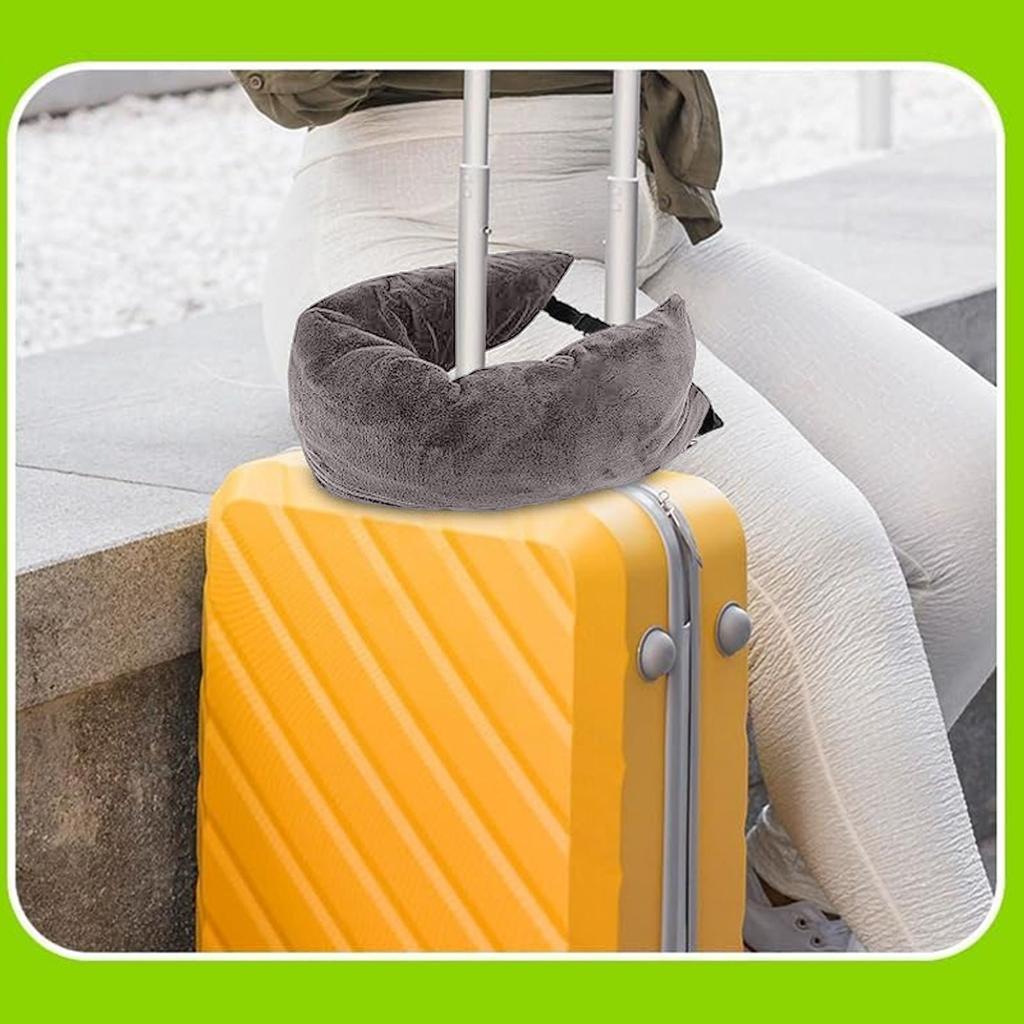 Stuffable Travel Pillow Multifunctional Portable Clothes Storage Fillable Neck Pillow for Extra Luggage