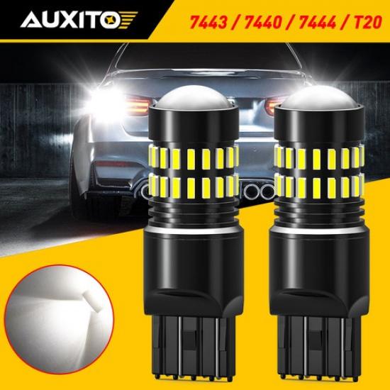 US 7443 7440 LED 6000K Reverse Backup Brake Tail Stop Parking Light Bulbs CANBUS 2Pcs/1 Pair