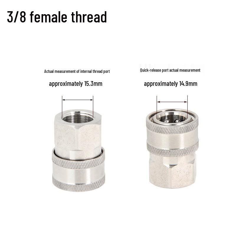 High-Pressure Water Gun Quick Connector for Car Washer, Pipe Cleaning Machine, Copper Accessories