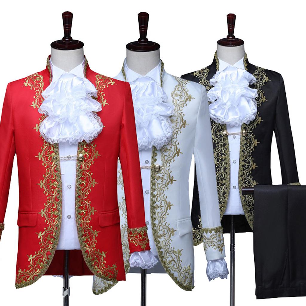 Set Jabot Coloniale Pizzo Arricciato Raso Cravatta Colletto con Polsini Set Accessorio Costume per Uomini Donne Bambini
