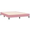 Box Spring Bed Without Mattress Pink 160 X 210 Cm Velvet