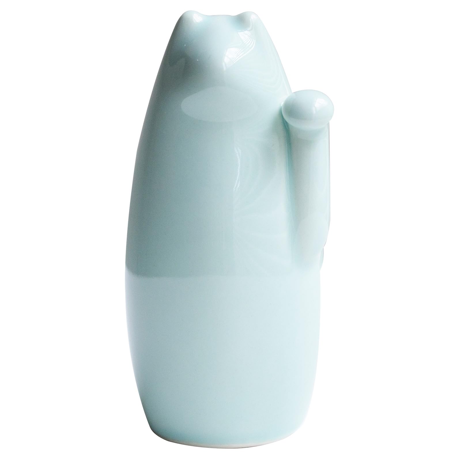 СЕТОМАНЭКИ Манеки-нэко (Lucky Cat) - Керамика Сэто, Талисман на удачу, Фигурка, Простой декор (Легкая Вода, Маленькая)