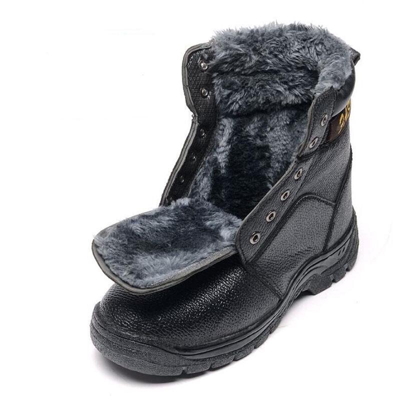 Herren Freizeitschuhe Safty Stiefel Retro Leder Schneeschuhe