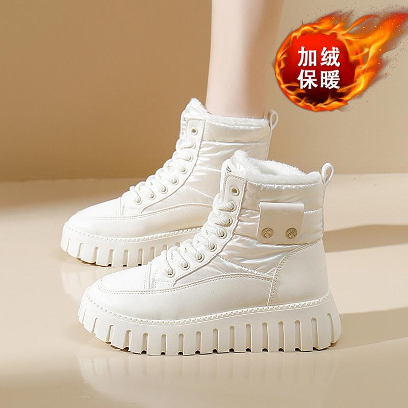Snow boots winter new thick-soled velvet short boots warm high-top cotton shoes