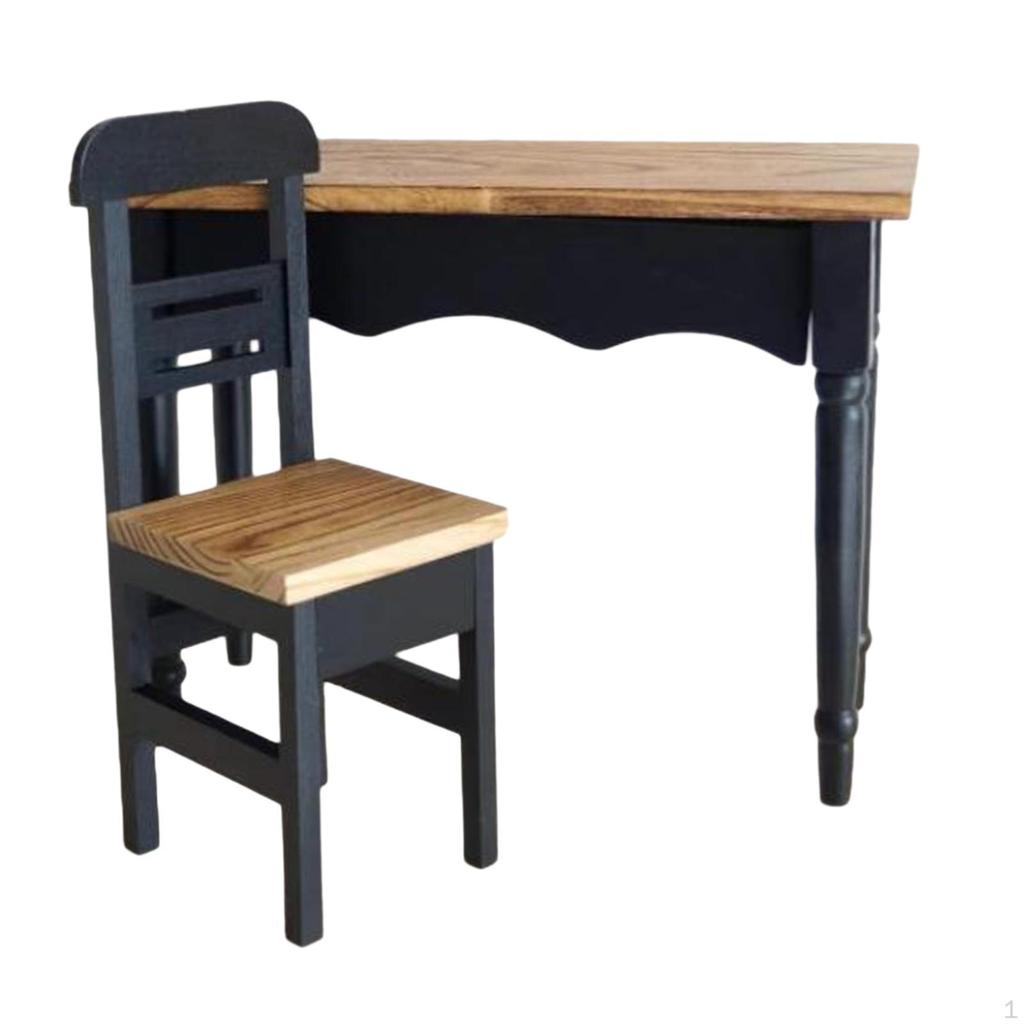 2x Dollhouse Table Chair Mini House Decoration 1/3 Micro Landscape Modern Furniture