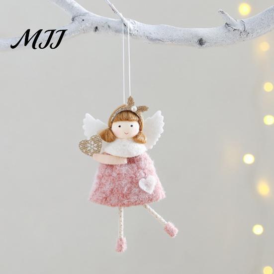 Soft Christmas Souvenir Plush Doll Ornament, Xmas Tree Decorative Angel Minimalist Home Holiday Decor Pendant for Tree, Winter Party Easy Hanging