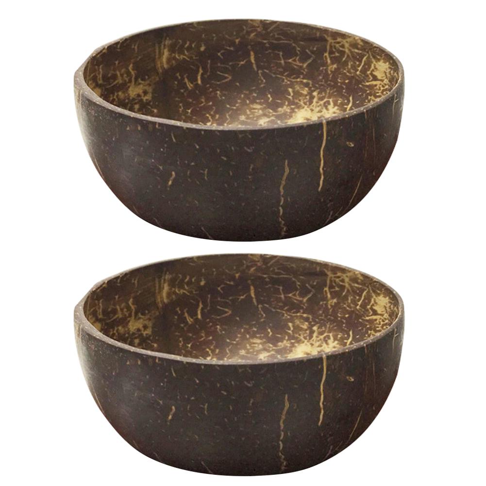 Natural Superior Coconut Bowl Splash Ink Coconut Shell Candy Storage Bowl Container Desk Ornament Creative Handicraft Decoration