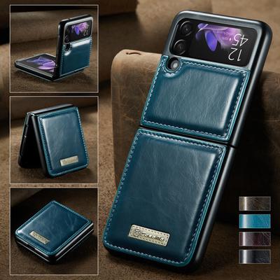 Para Samsung Galaxy Z Flip3 5g Flip 3 Estuche de Cuero Tipo Bolso Retro, Caseme Lujo Magnético Tarjetero Billetera Cubierta Para Galaxy Flip 3