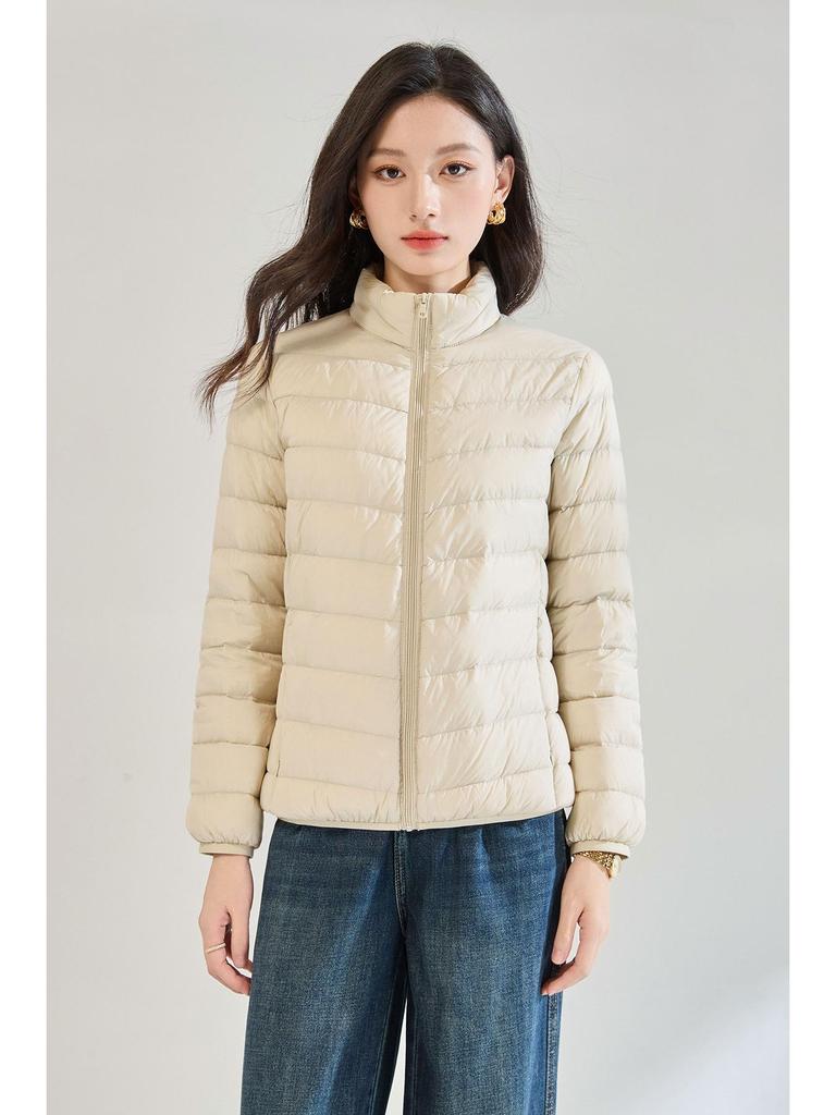 2025 Winter Lightweight Stand Collar Down Jacket - Simple Casual Short Outerwear
