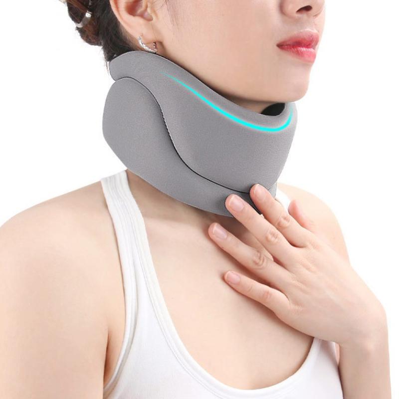 Attelle cervicale en soie glacée pour la migraine Collier cervical Soulage la douleur et la pression cervicale Support de cou souple