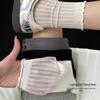 Women's Cotton Breathable Mesh Lace Socks - Elastic, Seamless, Sweat-Absorbent, Mid-Calf Length