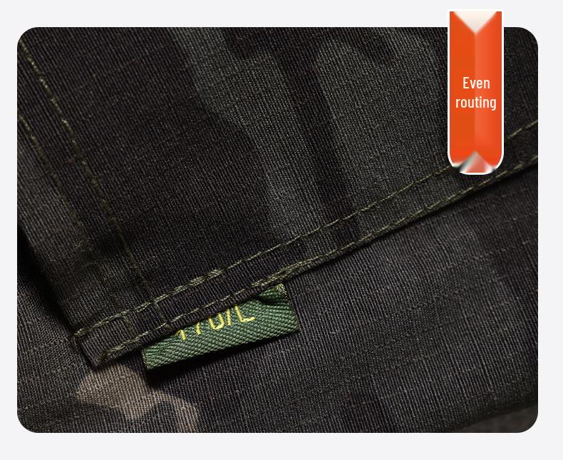 Men's Fleece-Lined Camouflage Pants: Thick Straight-Leg, Versatile, Wear-Resistant, and Loose-Fit Casual Workwear.