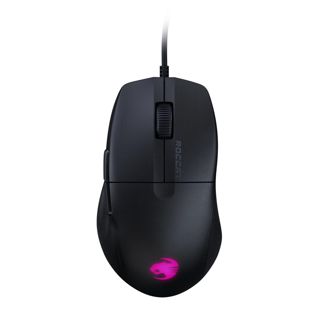 

ROCCAT Gaming Mouse PURE SEL Ultra Lightweight 49g Wired Authorized Dealer Black/Black Optical/8K/Side Button/Mechanical Switch/Pretension/RGB/PTFE