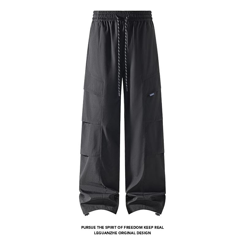 Vintage Knitter-Look Lockere Funktionale Outdoor Wander-Cargo Fallschirmjägerhosen für Herren