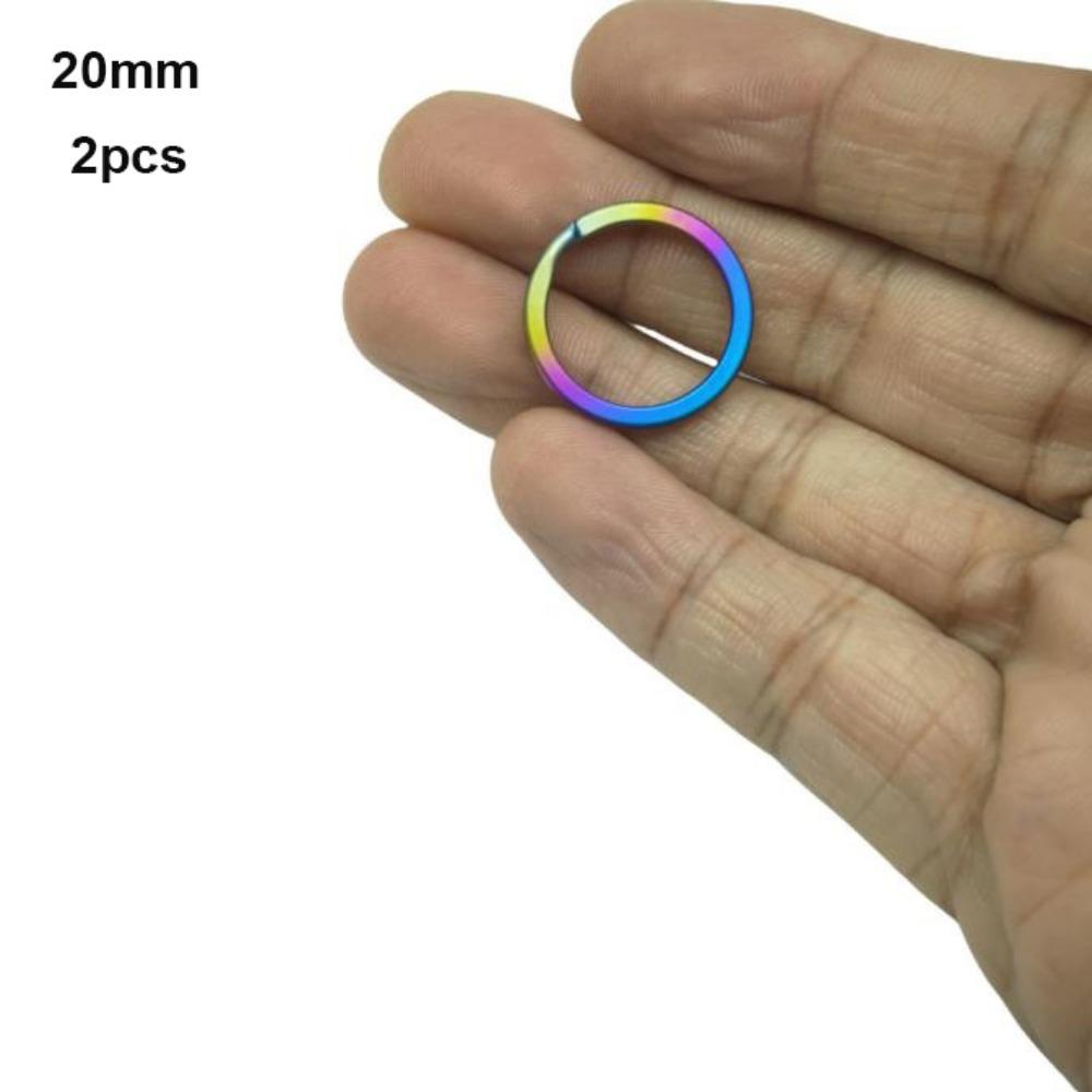 2pcs Multisizes Titanium Alloy EDC Key Chain Portable Key Holder  Camping Travel Hanging Tool