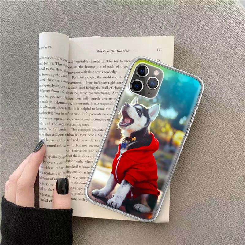Siberian Husky Sled Dog Phone For Apple Iphone 12 13 Mini 15 Pro Max 11 Pro 14 Plus 16 Pro Max 16E Case Shell Cover Clear TPU P