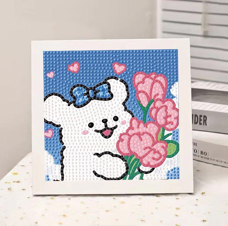 High-End Diamond Painting Diy Van Gogh Starry Sky Cat Creative Handmade Toy Table Decoration Diamond Painting With Frame