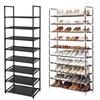 Solution de rangement de chaussures à plusieurs niveaux Étagère à pantoufles Étagère de rangement de chaussures à plusieurs niveaux avec couvercle anti-poussière Armoire à chaussures à haute stabilité