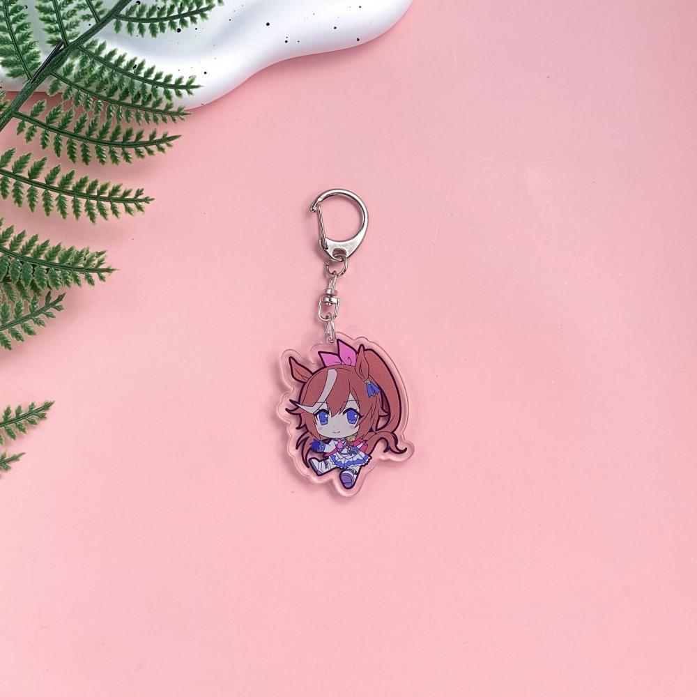 1/15 Stück Anime Figuren Pretty Derby Acryl Schlüsselanhänger Niedlicher Rucksack Anhänger Lustige Tasche Charms Zubehör Dekoration Feiertagsgeschenke
