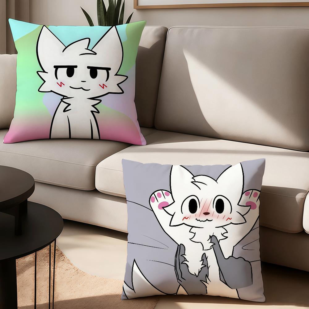 Cartoon Studi01 Boy Kisser Cat Cute Kawaii Pillow Case Office Cushions Suitable For Sofa Car Bedroom Decorative Cushion Cover