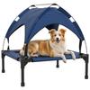 Cooling Raised Pet Bed W/ Washable Breathable Mesh, for Small Medium Dogs, 76 X 61 X 69.5cm - Dark Blue