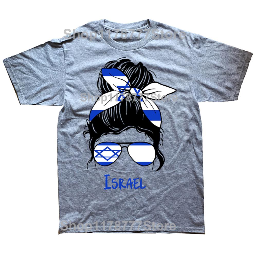 Funny Israel Girl Israeli Flag T Shirts Graphic Cotton Streetwear Short Sleeve Birthday Gifts Summer Style Tshirt Mens Clothing