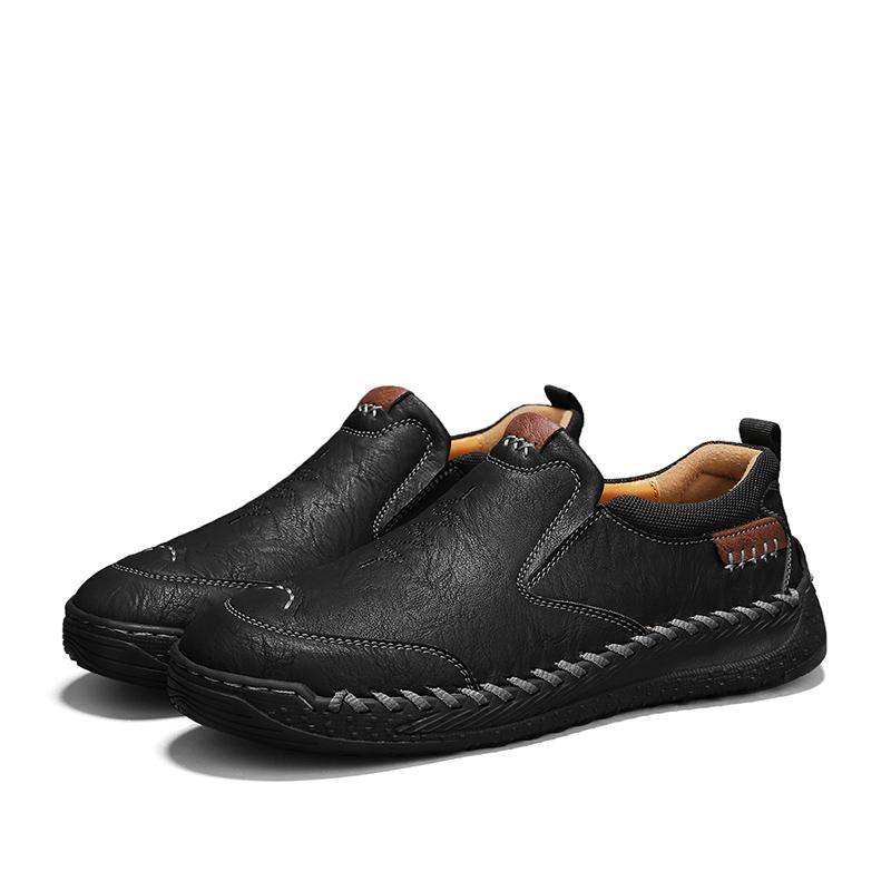 38-46 Outdoor Lederschuhe Herren Wandersneaker Autofahrschuhe Leder Stiefeletten