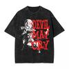 Washed T Shirts DMC Devil May Cry Demon Brothers TShirts Harajuku Streetwear  Cotton Graphic Tops Tops Tees Men Women