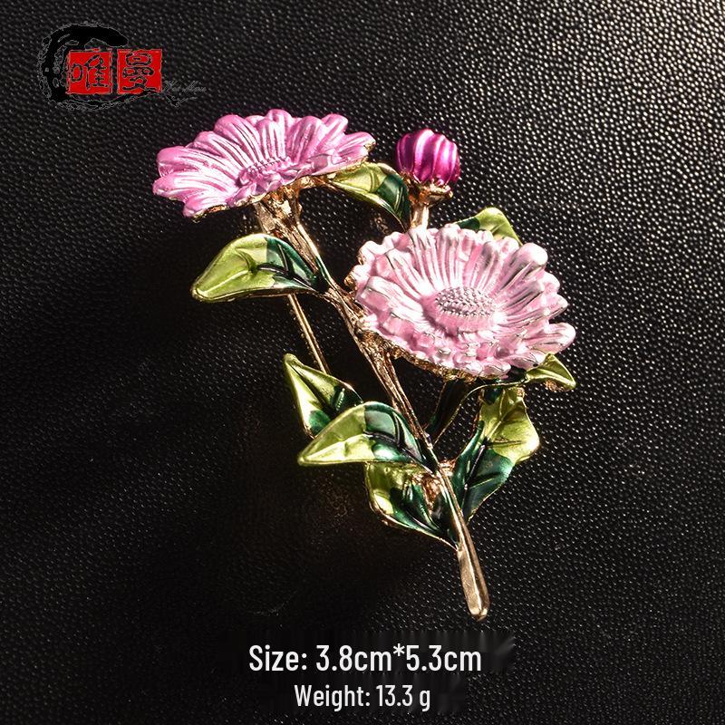 Mori Style Floral Brooch for Women's Cheongsam Suit - Creative Niche Design Corsage