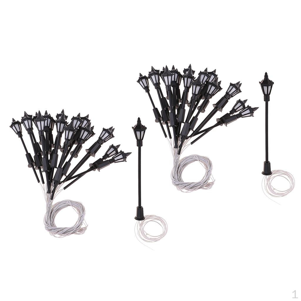 

40pc Model Railway Train Lamp Garden Street Light HO OO Scale LEDs :150