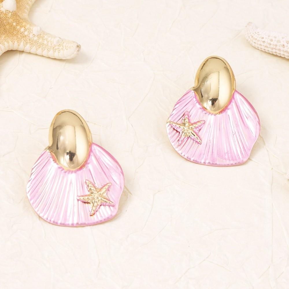 Chic Ocean Style Ear Studs Hypoallergenic Starfish Earrings Trendy Shell Earrings Studs Sea Beach
