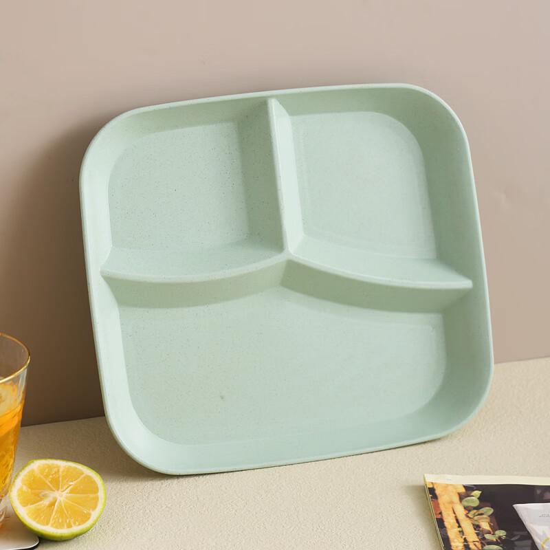 YANGGE Wheat Straw 3-Compartment Square Plate