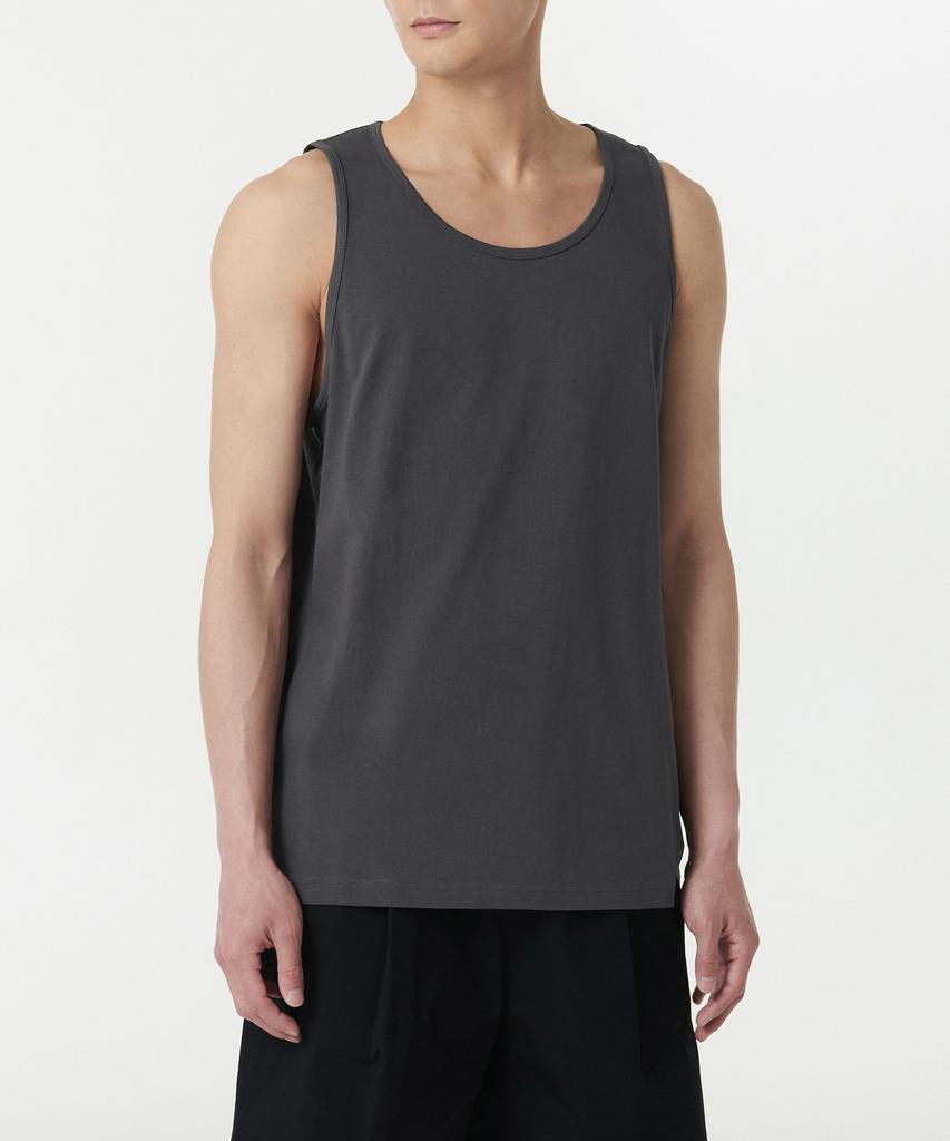 MUSINSA STANDARD Scoop Neck Sleeveless Top [Dark Grey]