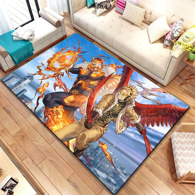 Anime carpet My hero science printed area carpet Living room Bedroom floor mat Kitchen Non slip Matte Mat Children's Bedroom Mat