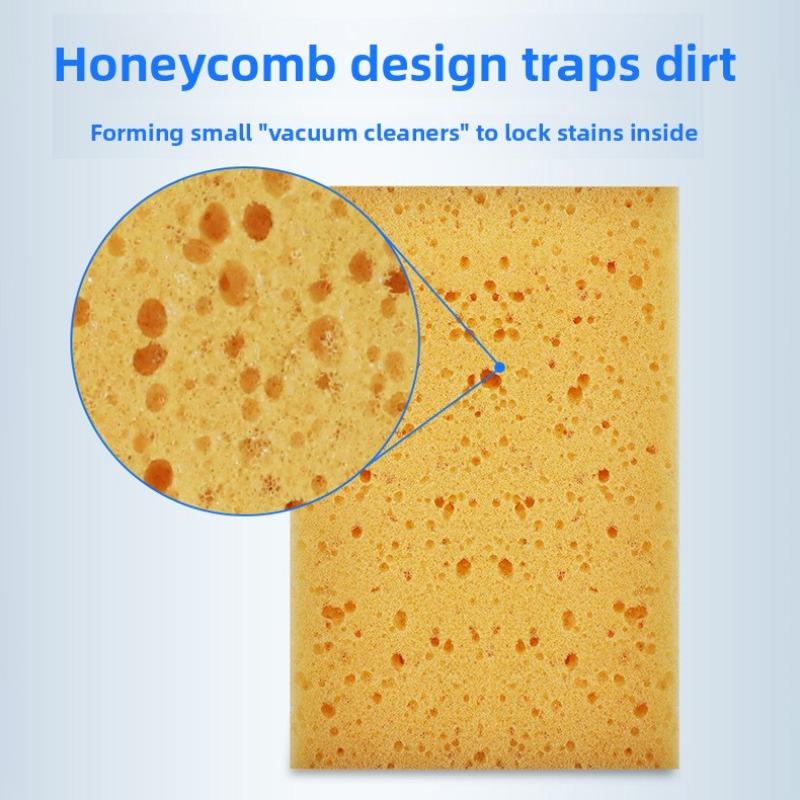 Großer verschlüsselter Korallen-Autowaschschwamm, quadratischer Waben-Schaumstoff-Autoreinigungsschwamm, Autowasch-Reinigungswerkzeug