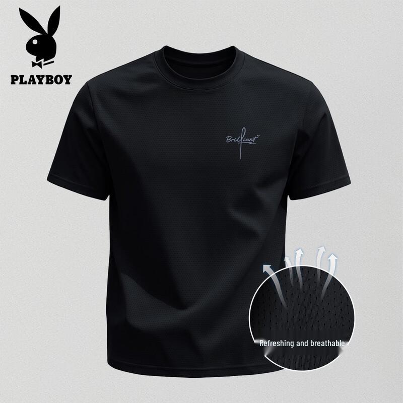 Playboy Men s Quick-Dry Ice Silk Sport T-Shirt 2XL